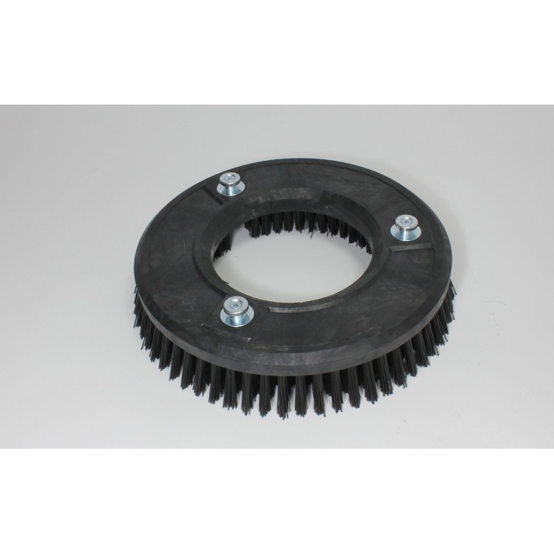 BROSSE PROLENE NOIRE POUR AUTOLAVEUSE NILFISK BA 625  Dc. Ø 280mm + Fixation 3 tétons