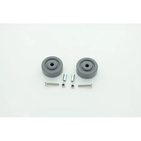 KIT 2 ROULETTES D'APPUI DE SUCEUR + ENTRETOISE POUR AUTOLAVEUSE NILFISK-ALTO